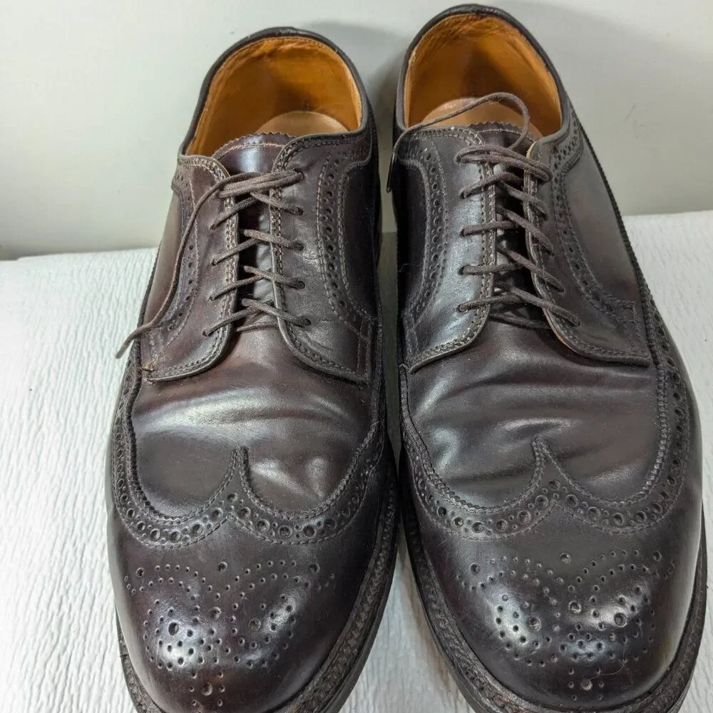 Alden 975 Shell Cordovan Leather Men's sz 11.5 B/D Long Wing Blucher Shoes READ